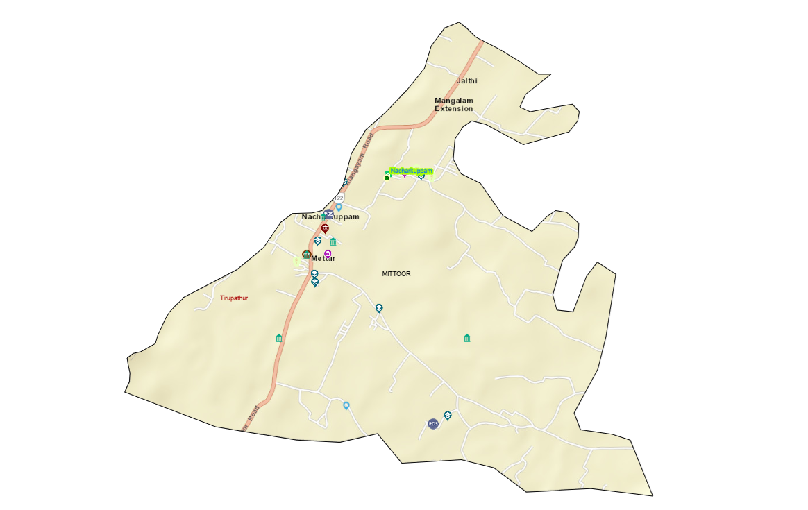 மிட்டூர் கிராம வரைபடம் - Village Map